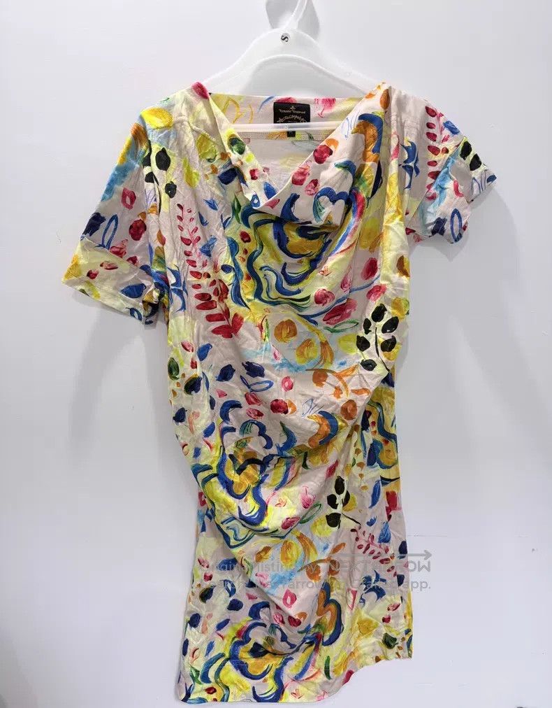 Vivienne Westwood Vivienne Westwood Gown with Dangling Collar and Floral Pri Size M / US 6-8 / IT 42-44 - 1 Thumbnail