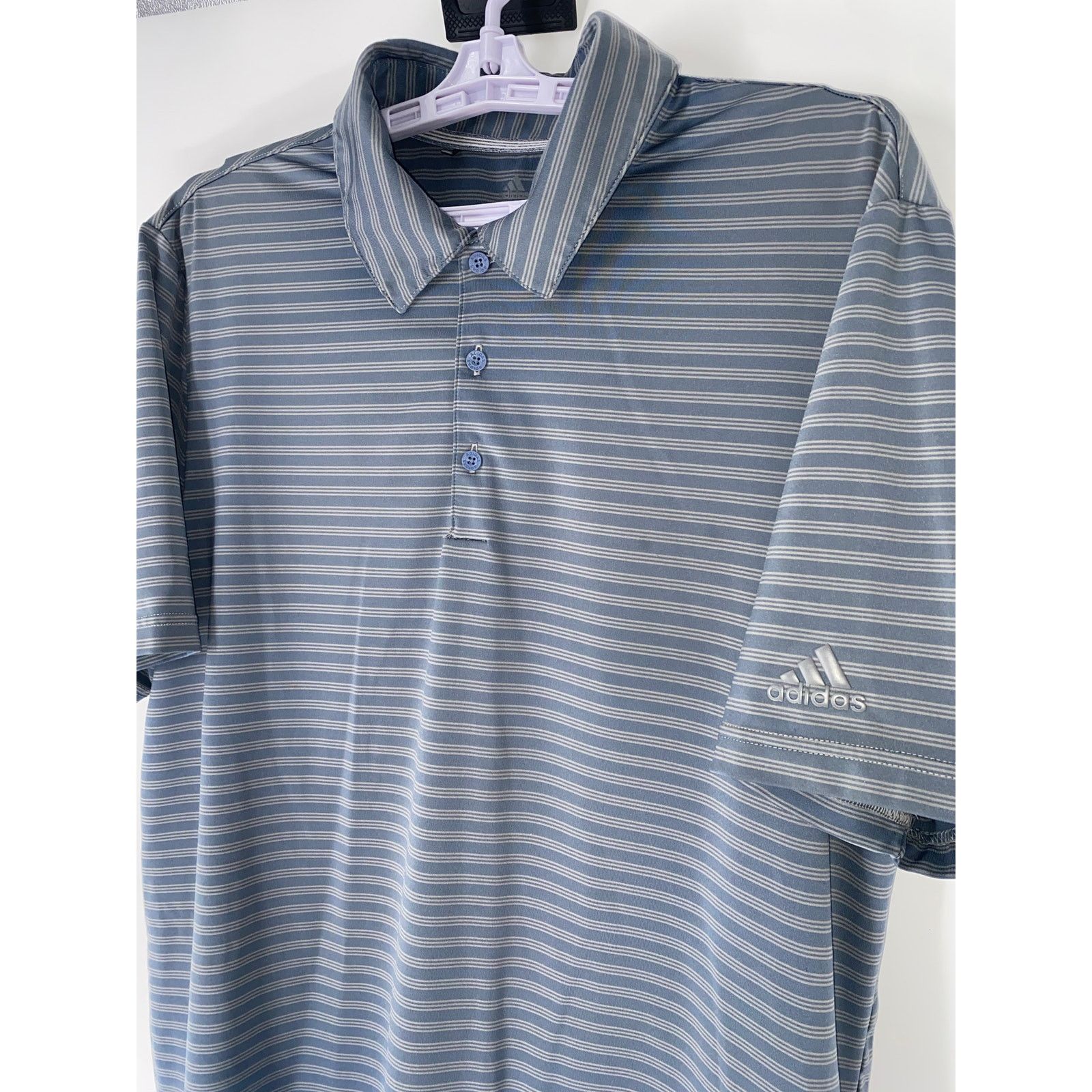 Adidas Adidas Mens Striped Golf Polo Large Size US L / EU 52-54 / 3 - 1 Thumbnail