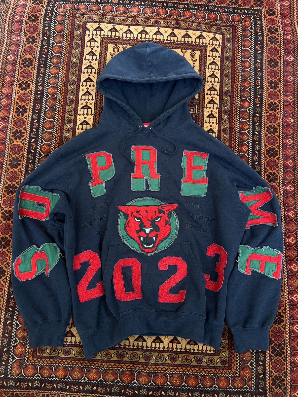 Supreme Supreme Washed Panther Hoodie FW 23 Size US M / EU 48-50 / 2 - 6 Thumbnail