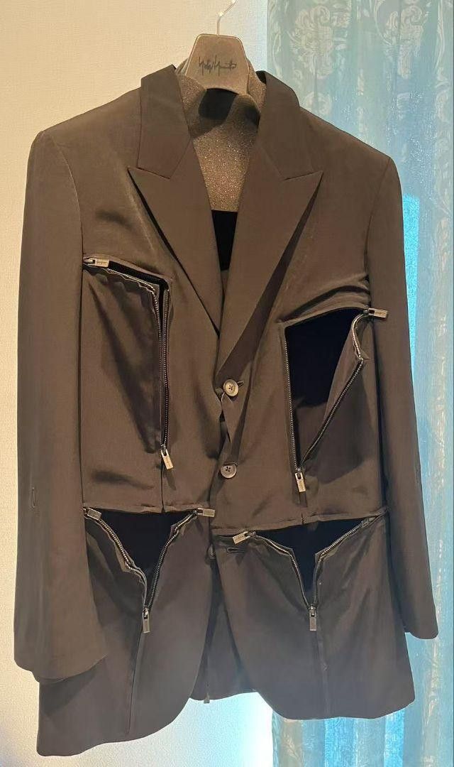 Yohji Yamamoto POUR HOMME 25ss Triacetate zipper jacket HP-J15-500 Size US M / EU 48-50 / 2 - 2 Thumbnail