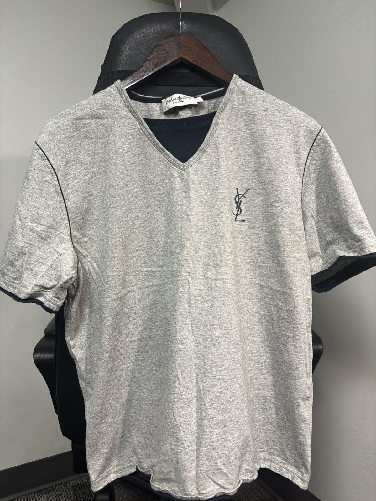 Yves Saint Laurent YSL double neck shirt Size US M / EU 48-50 / 2 - 2 Thumbnail