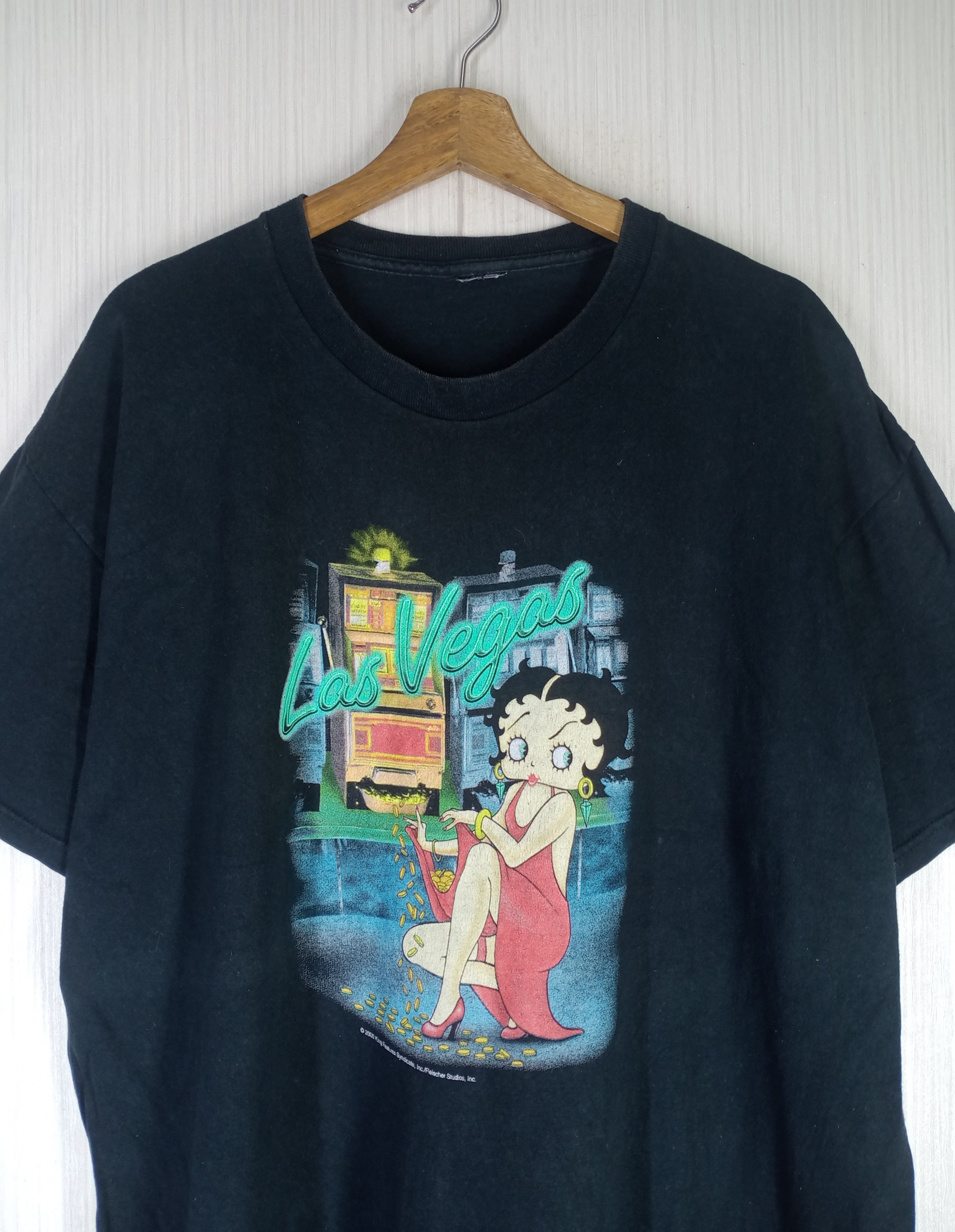 Cartoon Network × Vintage Rare Vintage Betty Boop Las Vages Tshirt Size US XL / EU 56 / 4 - 1 Thumbnail