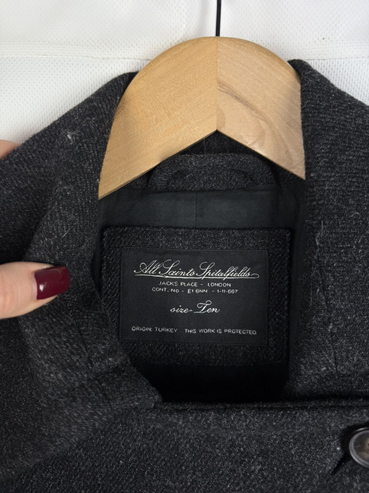 Allsaints × Japanese Brand Allsaints Ladies Double Breasted Wool Boni Wool Coat Jacket Size M / US 6-8 / IT 42-44 - 13 Thumbnail