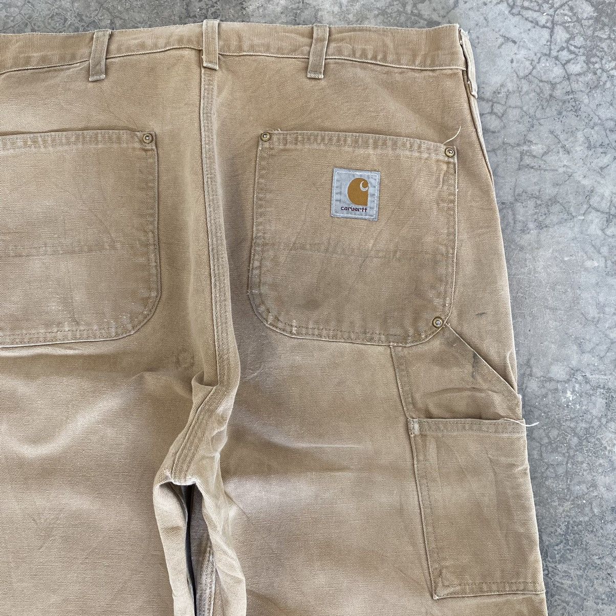 Carhartt VTG Carhartt Double Knee Faded Tan Dirty Carpenter Pants Size US 36 / EU 52 - 22 Thumbnail