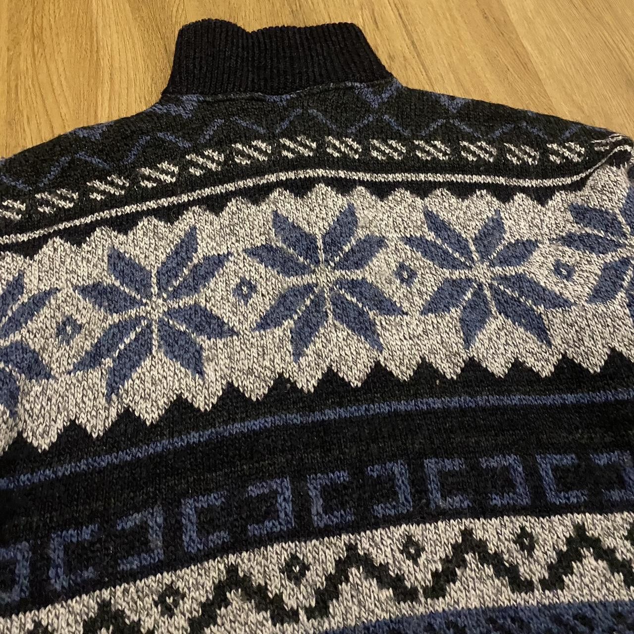 Other Blue and black vintage 90s Nordic pattern sweater Size US L / EU 52-54 / 3 - 4 Thumbnail
