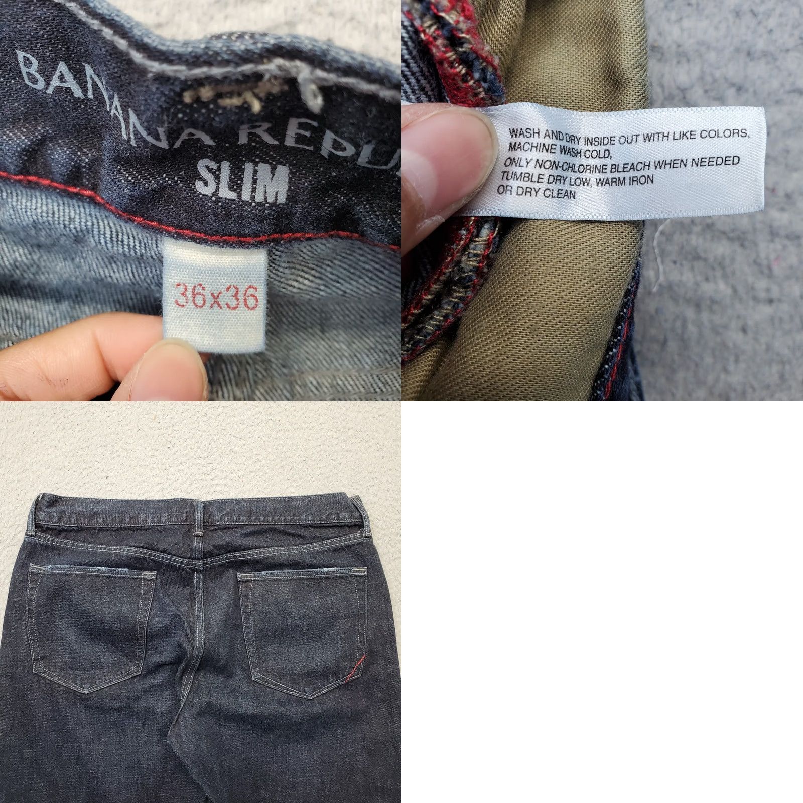 Banana Republic Banana Republic Jeans Mens 36x36 Blue Denim 5-Pocket Grunge Slim Straight Leg Jeans Mens Size 36 Blue Denim 5-Pocket Straight Leg Size US 36 / EU 52 - 8 Thumbnail