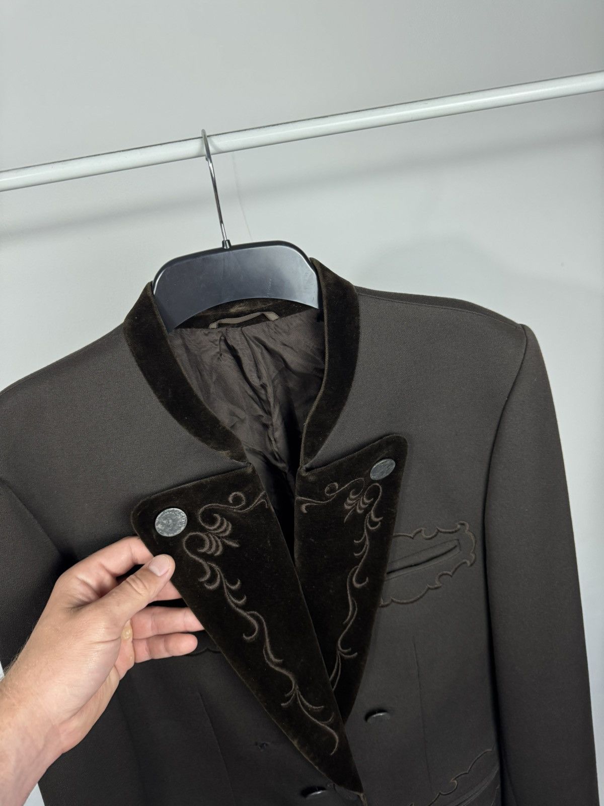 Other Vintage Austrian Wool Double Breasted Velvet Trim Blazer Size US M / EU 48-50 / 2 - 3 Thumbnail