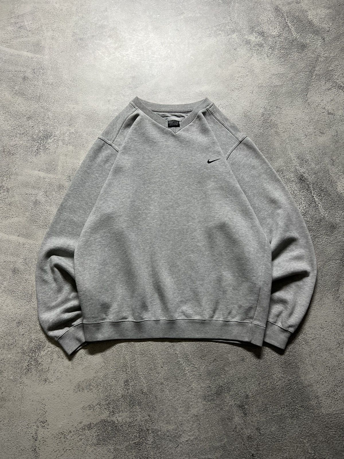 Nike × Vintage Vintage Y2k Nike 🩶 Mini Swoosh Basic Blank Sweatshirt 90’s Size US S / EU 44-46 / 1 - 5 Thumbnail