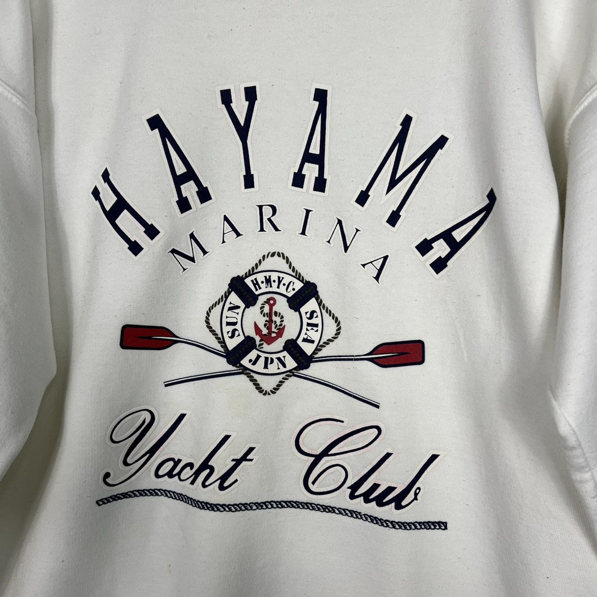 Vintage 90's HAYAMA MARINA Yacht Club Big Logo Sweatshirt #4016-C183 Size US L / EU 52-54 / 3 - 3 Thumbnail