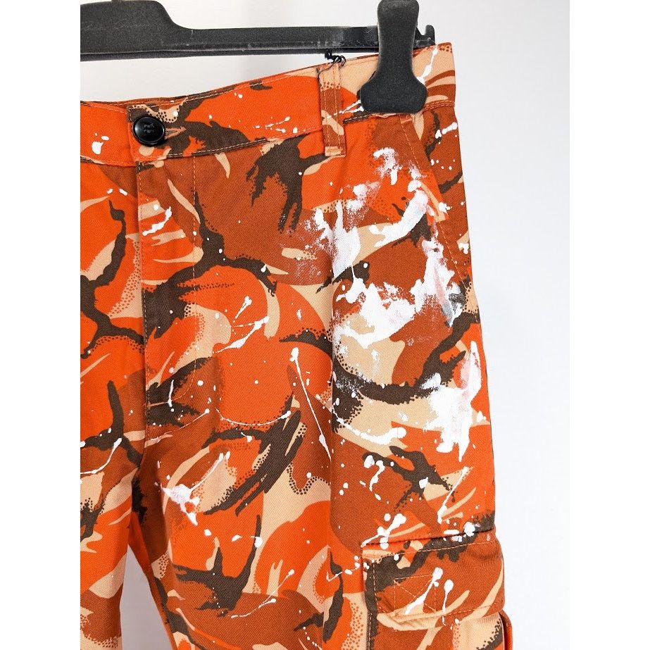 Martine Rose o1rshd1 Printed Cotton Twill Cargo Trousers in Orange Size US 32 / EU 48 - 11 Thumbnail