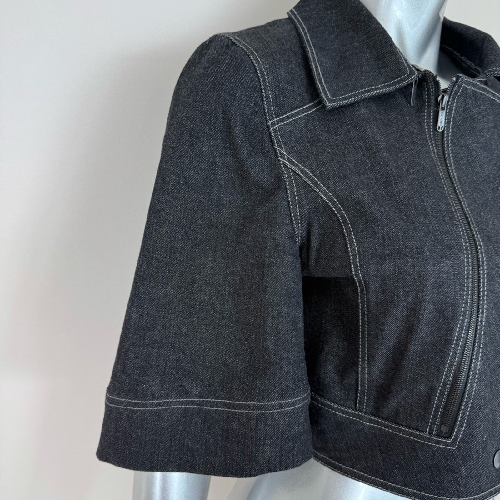 Zac Posen Zac Posen women crop jeans jacket size 8 US Size M / US 6-8 / IT 42-44 - 3 Thumbnail