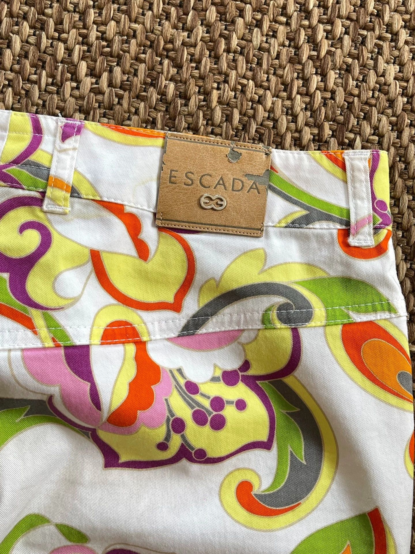 Escada ESCADA Vintage Rare Vibrant Y2K Floral 7/8 Pants 38 Size 26" / US 2 / IT 38 - 6 Thumbnail