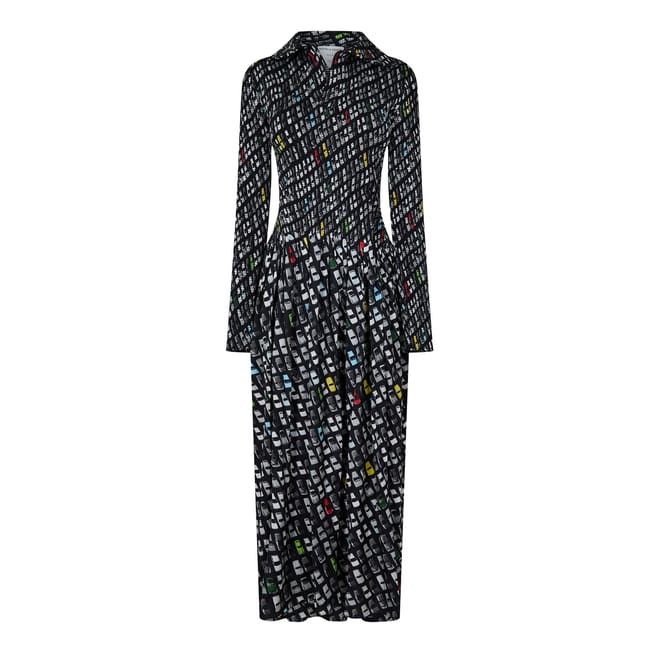 Bottega Veneta Bottega Veneta Collared Neck Maxi Dress in Multi Size L / US 10 / IT 46 - 1 Thumbnail
