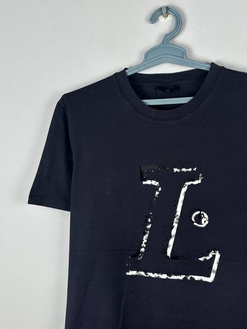 Lanvin Lanvin Big Logo Luxury T Shirt Coton Navy Slim Fit Size US L / EU 52-54 / 3 - 1 Thumbnail
