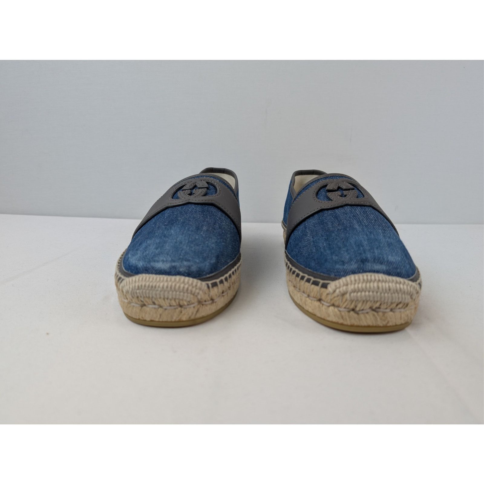 Gucci o1rshd1 espadrilles Tank Denim Softy Loafers Shoe boots Blue Size US 11.5 / EU 44-45 - 9 Thumbnail