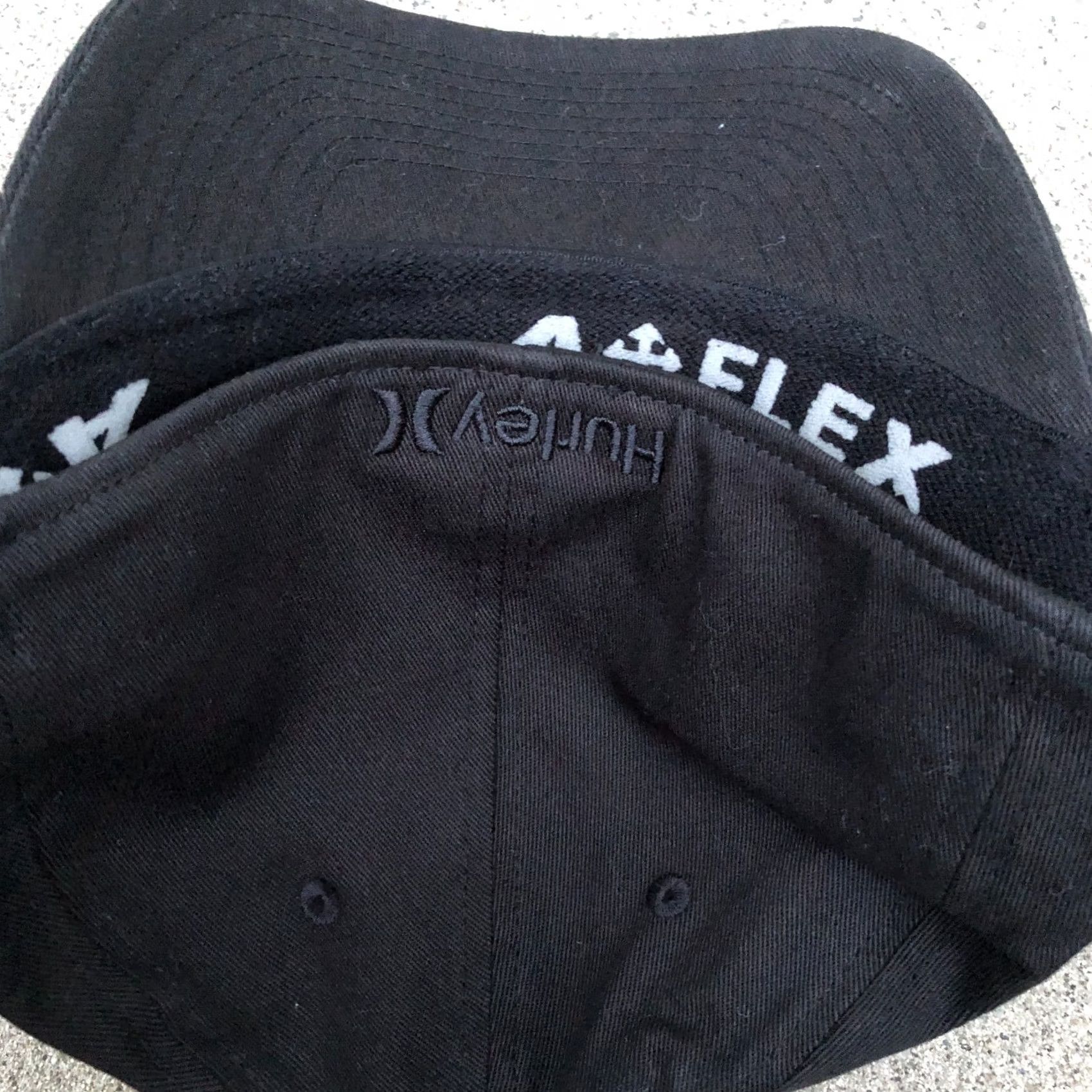 Hurley HURLEY A Flex Fitted Hat Men's M/L Black Baseball Cap Size ONE SIZE - 3 Thumbnail