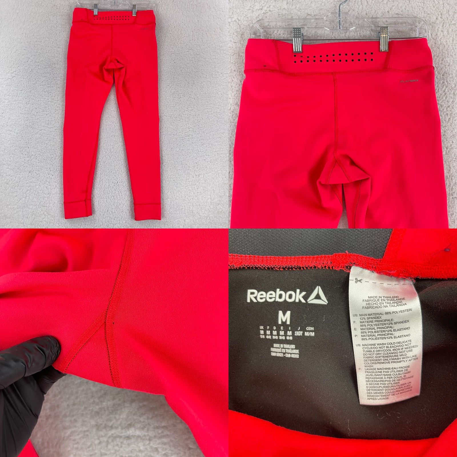 Reebok Reebok Leggings Womens Medium Pink Full Length Athletic Yoga Gym Workout Pull On Size 32" / US 10 / IT 46 - 9 Thumbnail