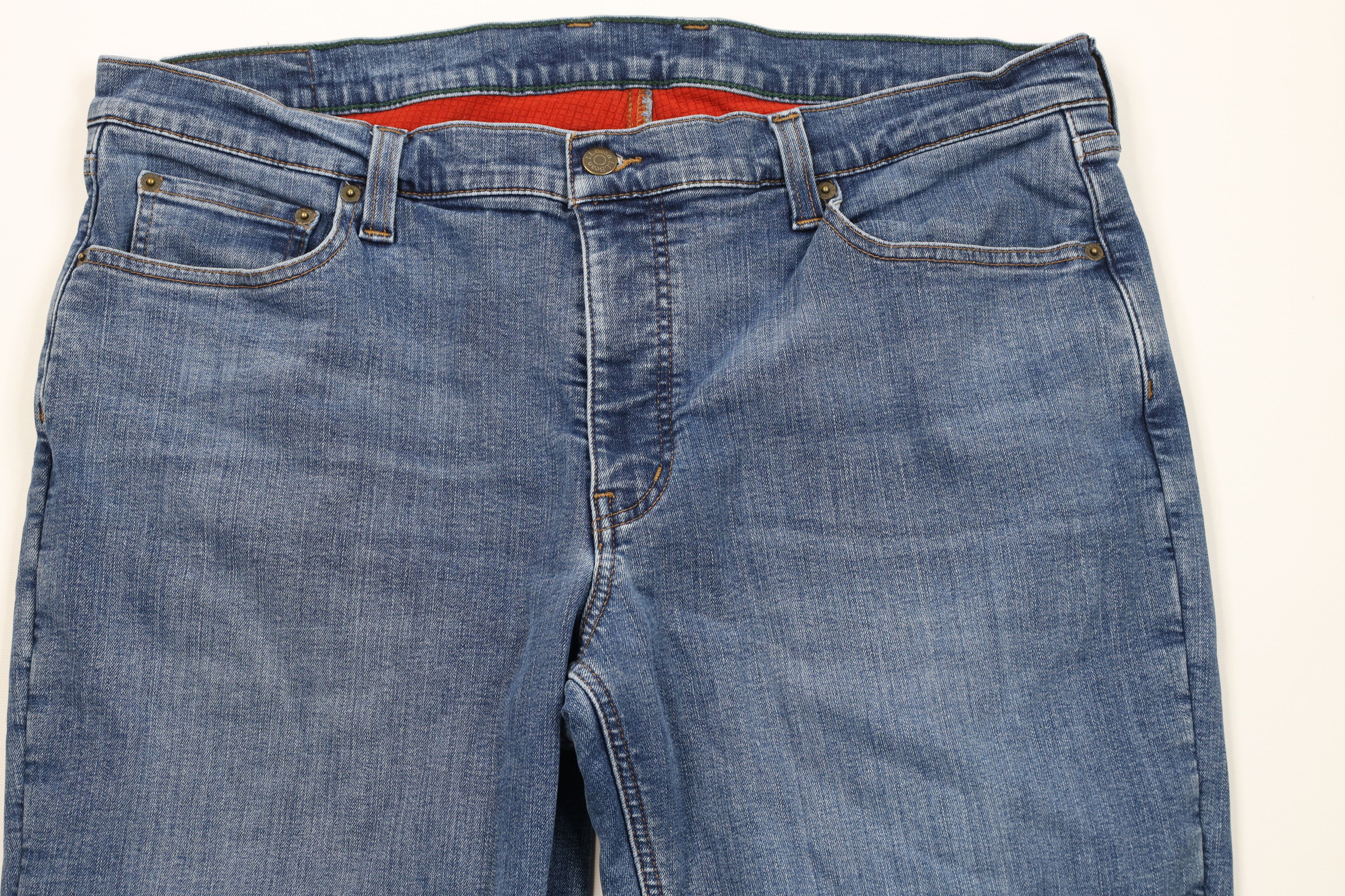 L.L. Bean Vintage LL Bean Fleece Lined Wide Leg Stretch Denim Jeans Size US 40 / EU 56 - 3 Thumbnail