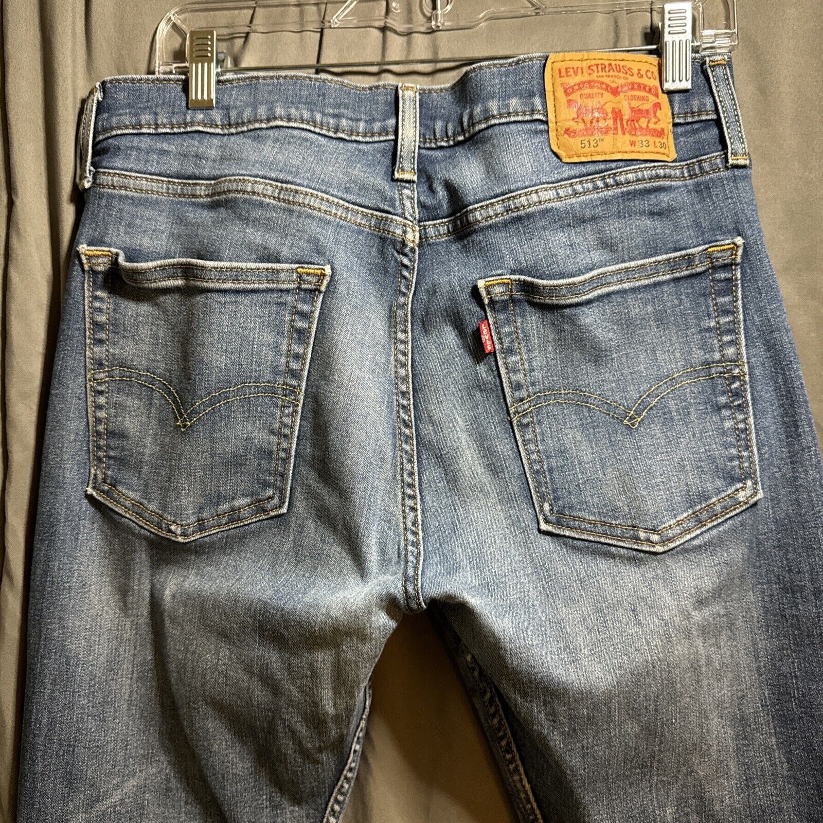 Levi's Levi's 513 Men's Jeans Size 33x30 Slim Fit Straight Leg Stre Size US 33 - 23 Thumbnail