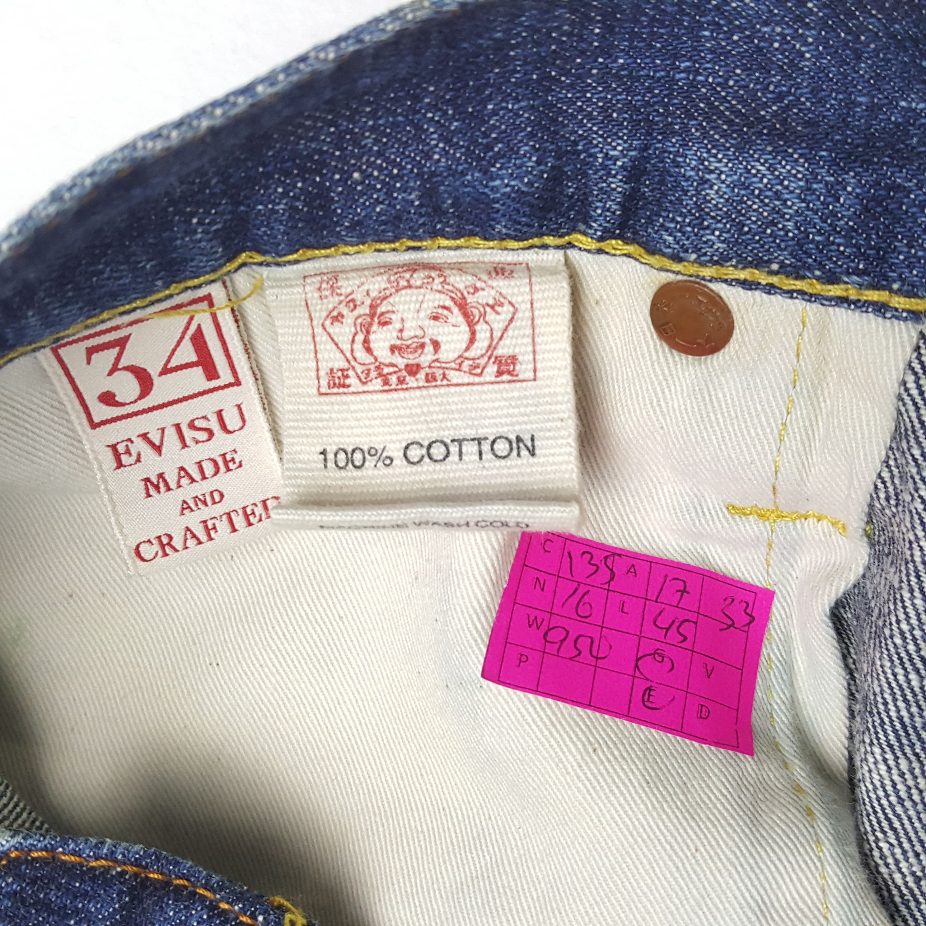 Japanese Brand × Vintage EVISU Japanese Brand Streetwear Custom Daicock Jeans Size US 34 / EU 50 - 14 Thumbnail