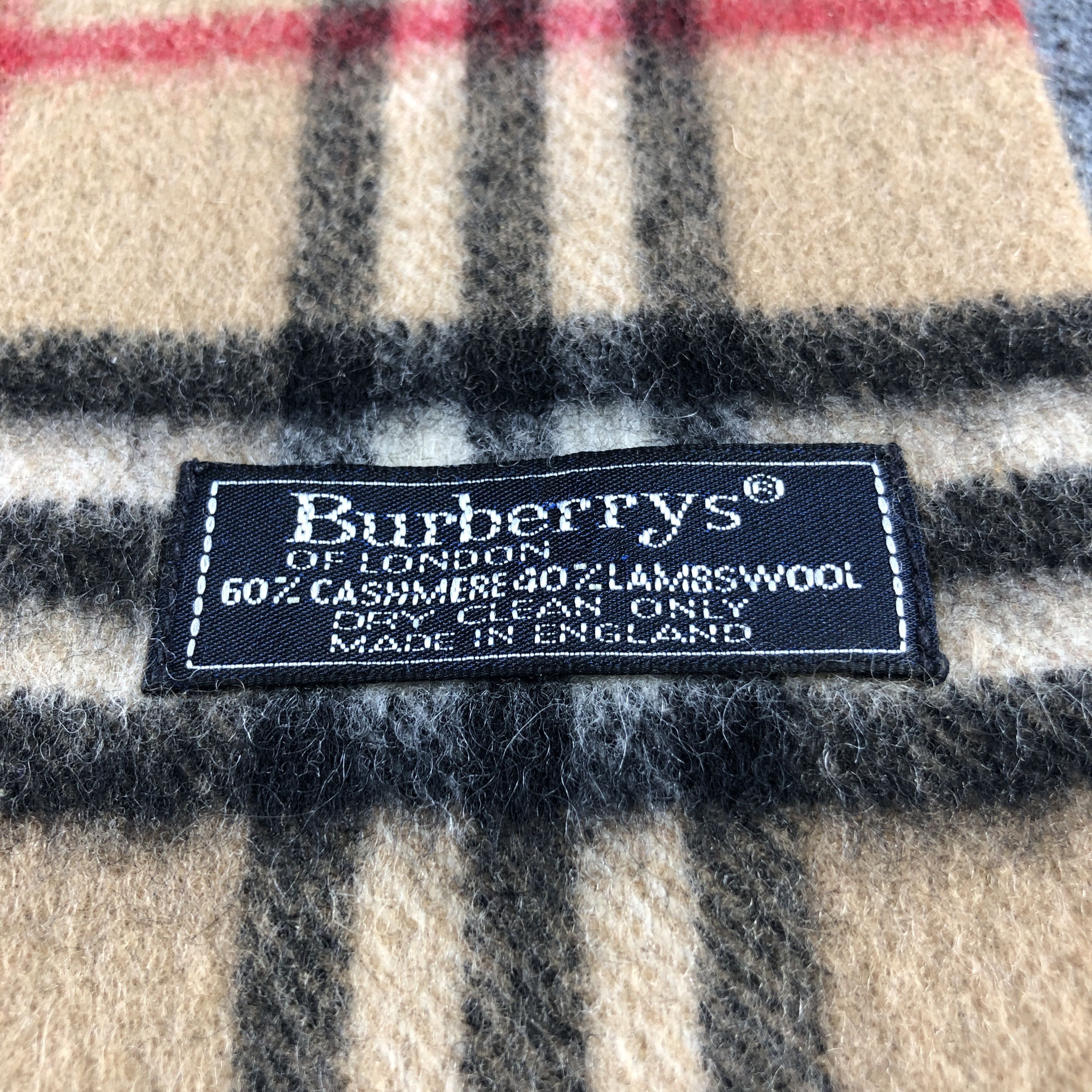 Burberry Burberry Tan Nova Check Cashmere Scarf Muffler V2879 Size ONE SIZE - 4 Thumbnail