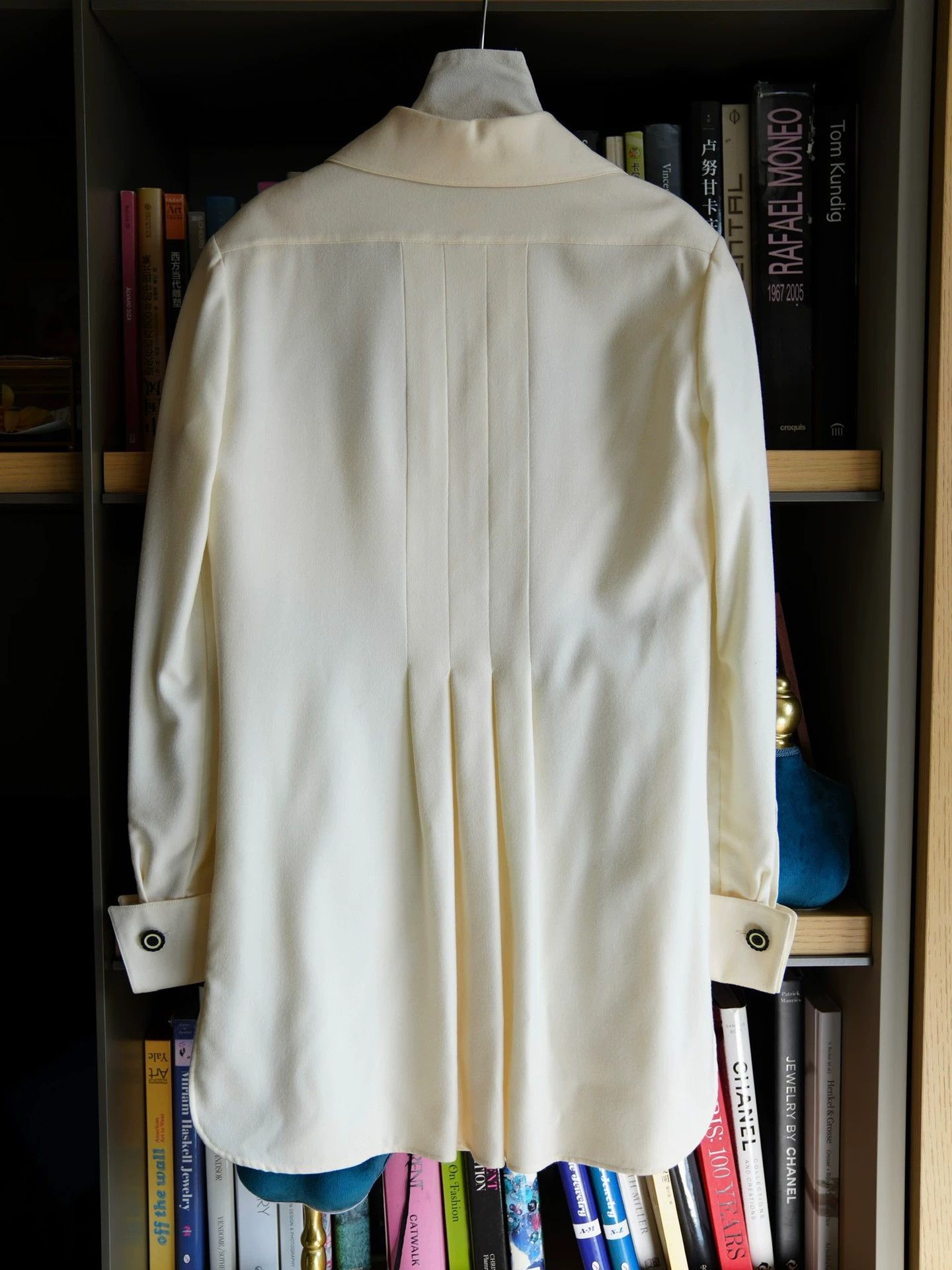 Karl Lagerfeld Karl Lagerfeld Vintage Cream Wool Oversized Shirt Dress Size M / US 6-8 / IT 42-44 - 7 Thumbnail