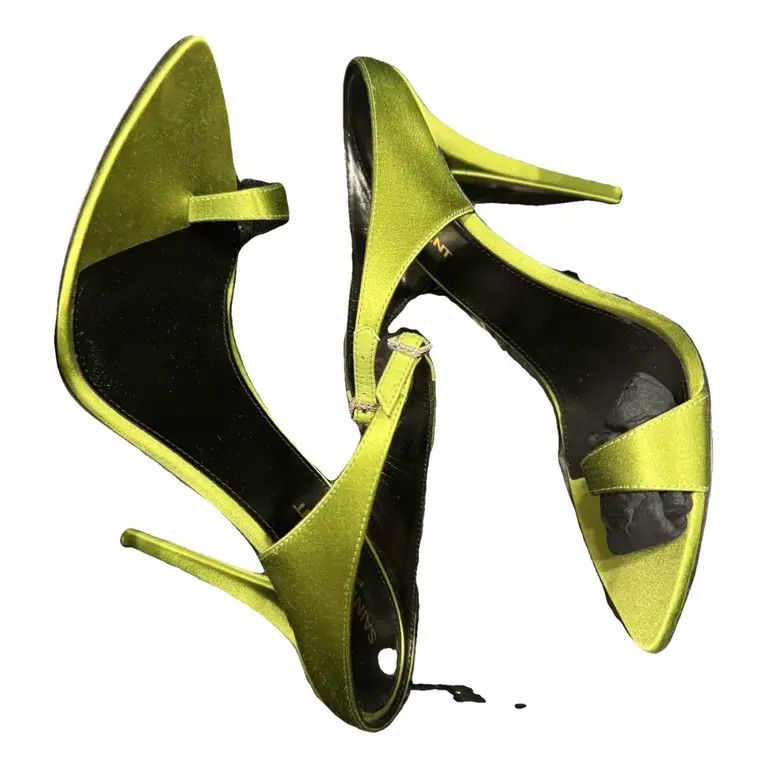 Saint Laurent Paris o1bcso1str1024 Dive 110 Mule Sandal in Green Size US 6 / IT 36 - 1 Thumbnail