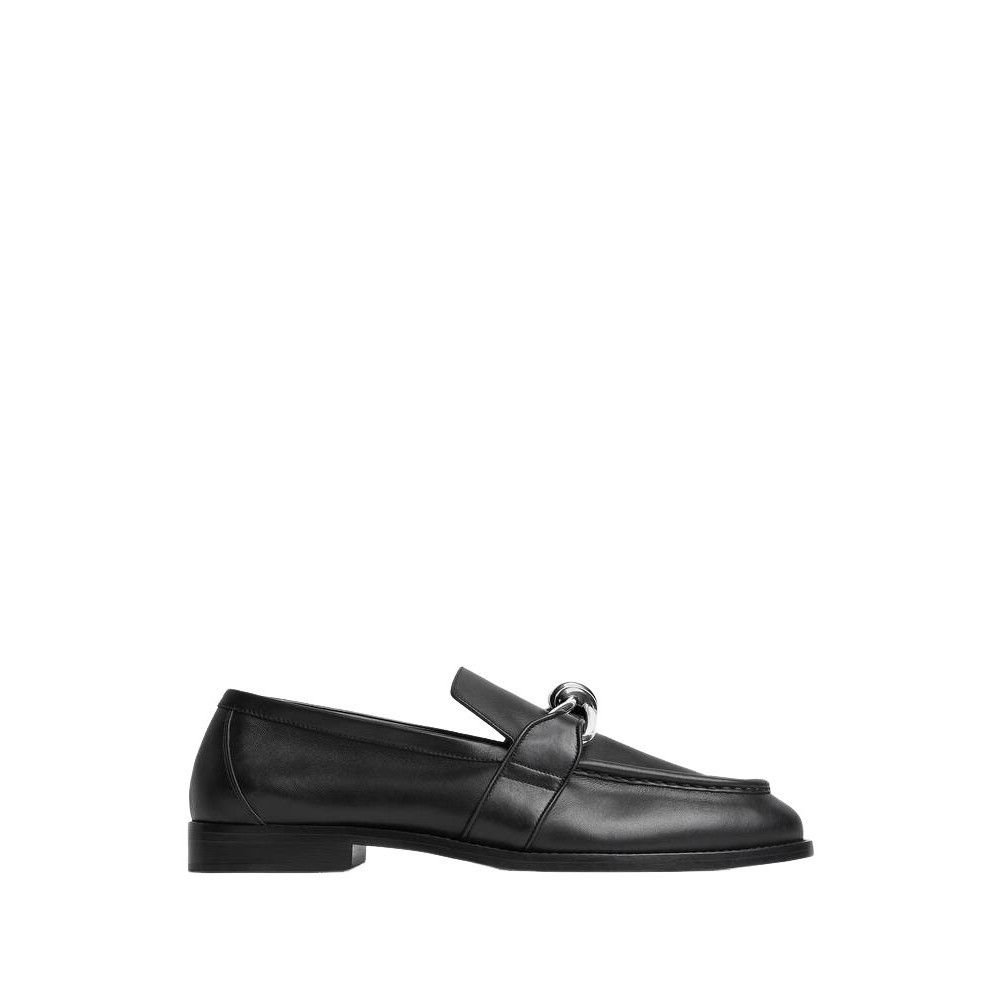 BOTTEGA VENETA Astaire $1200 Black/Silver Loafers New & Auth