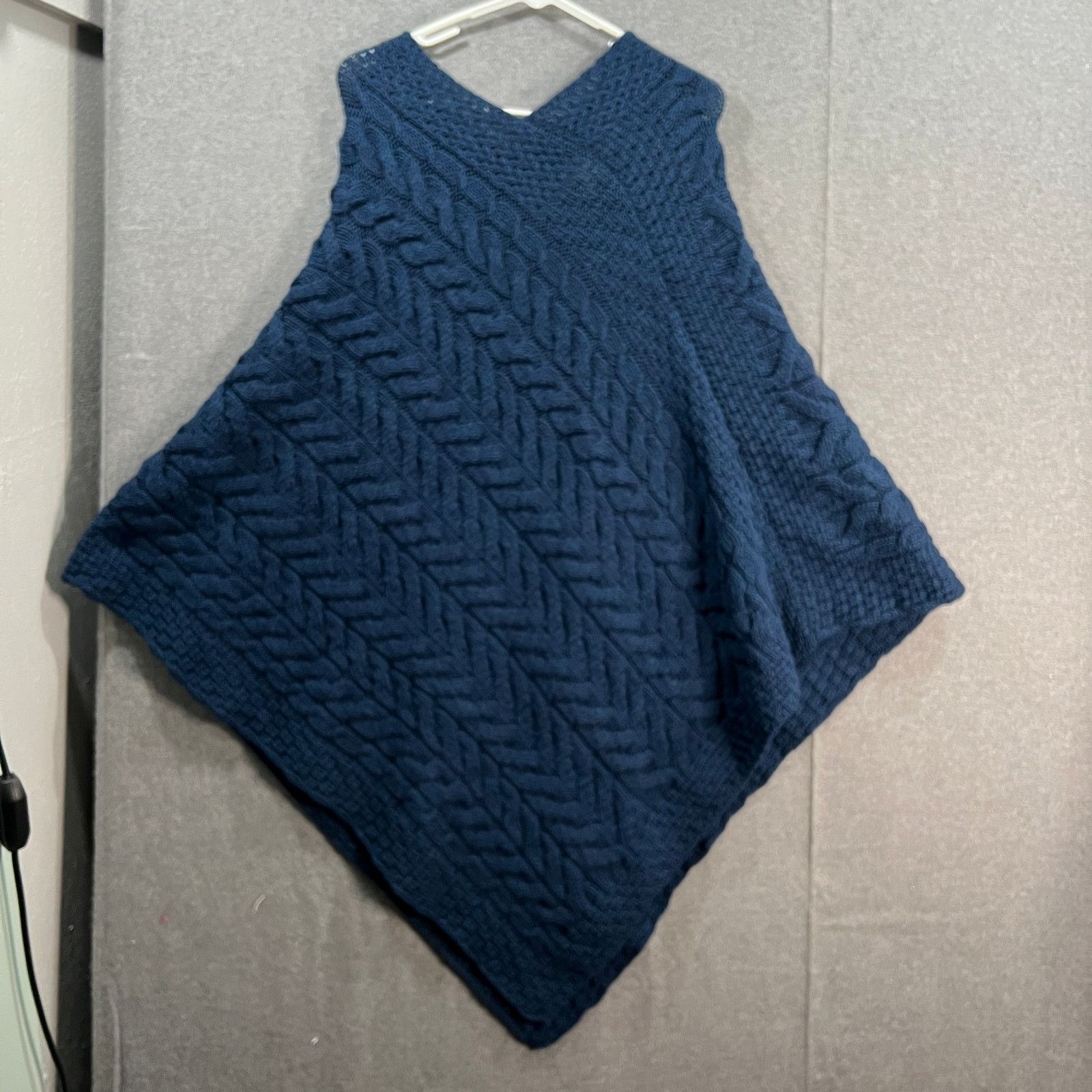 Aran Crafts Kiironan Merino Wool -Neck Porcho Atlantic XS/S Size S / US 4 / IT 40 - 2 Thumbnail