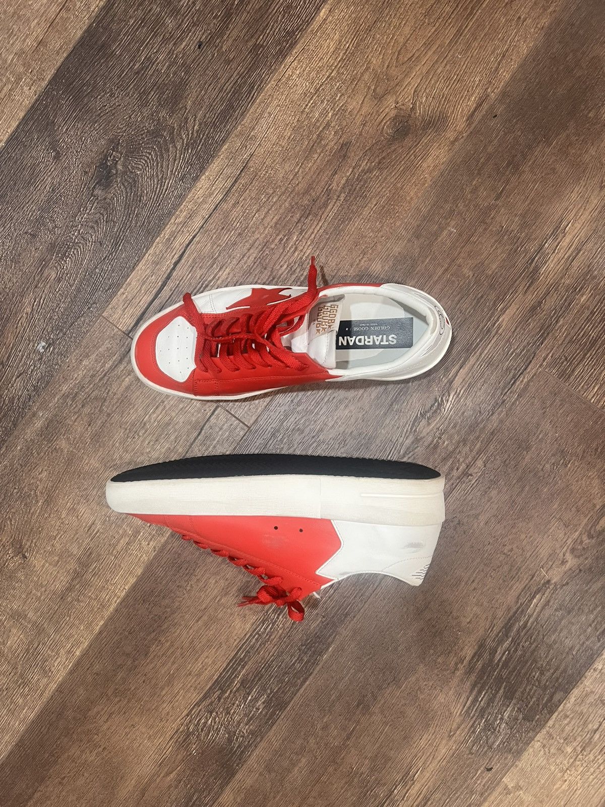 Golden Goose Luxury Golden Goose Red/White Sneakers Size US 11 / IT 41 - 1 Thumbnail