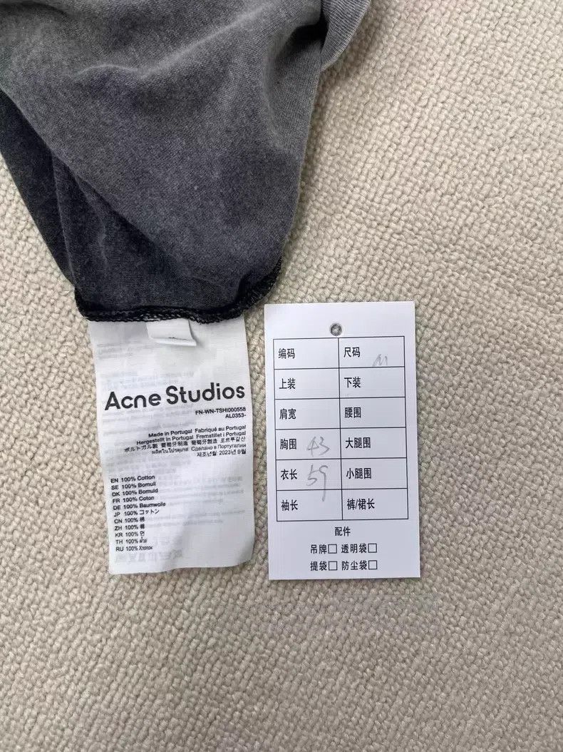 Acne Studios Acne Studios Faded logo round neck casual short sleeve T-s Size M / US 6-8 / IT 42-44 - 5 Thumbnail