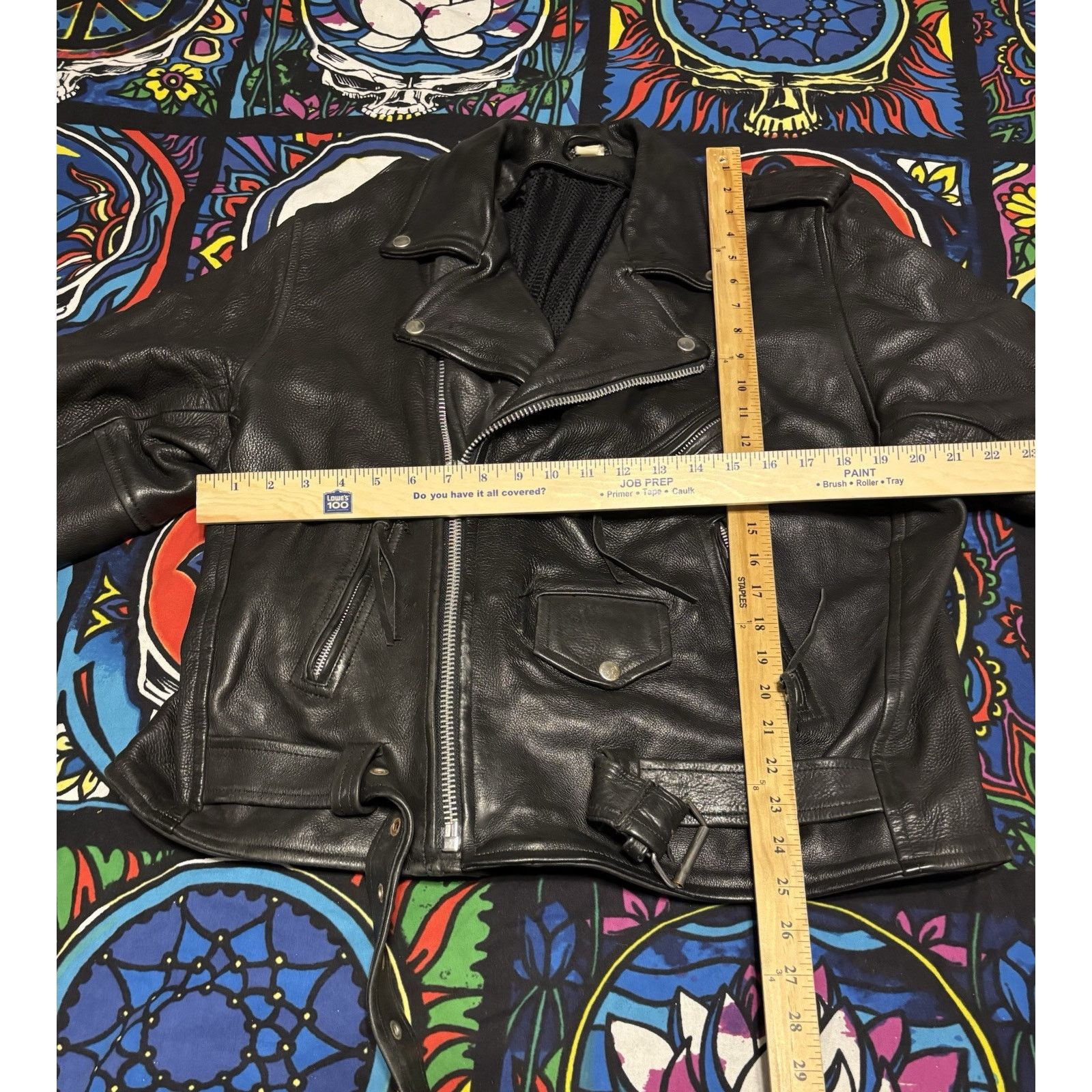 The Unbranded Brand Motorcycle jacket black n/a 80s heavy duty leather Size US M / EU 48-50 / 2 - 11 Thumbnail