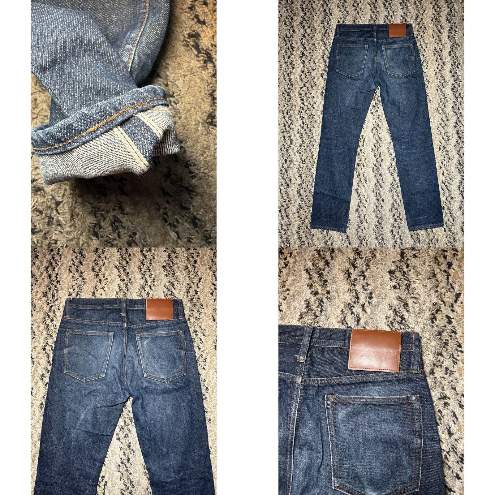 The Unbranded Brand VINTAGE Unbranded Brand Jeans Mens 31x29 UB201 Tapered Selvedge Denim Worn In Faded Mens Jeans Slim 31 Blue Size US 31 - 8 Thumbnail