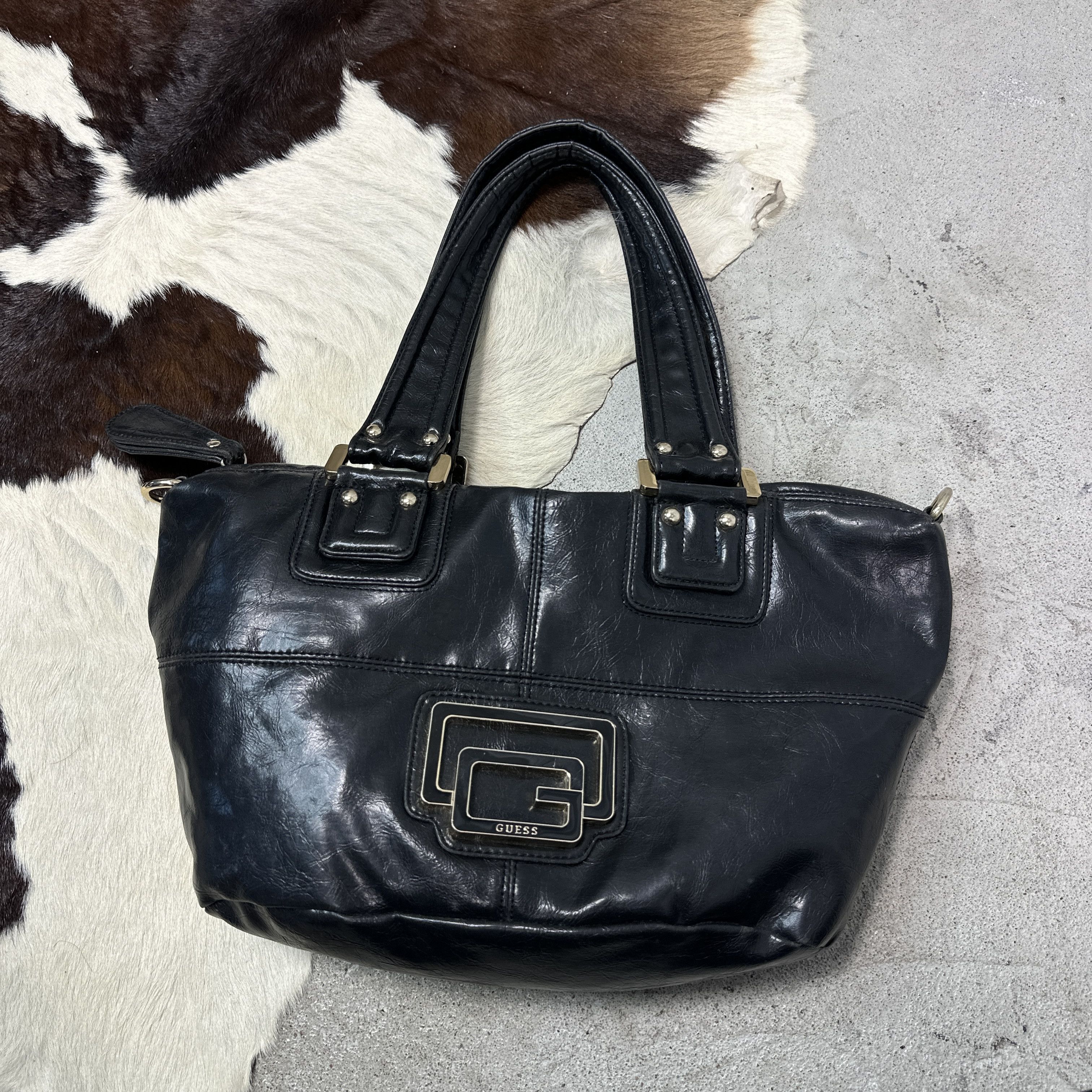 Guess Vintage Leather Hobo Old Money Guess Bag Y2K Size ONE SIZE - 4 Thumbnail