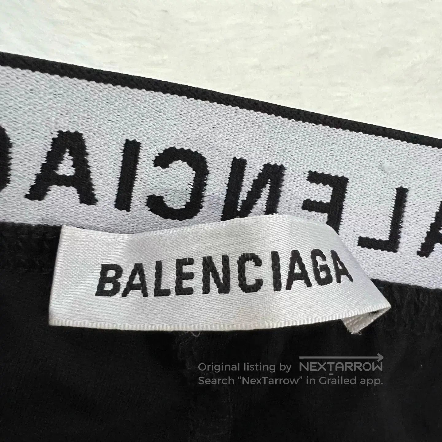 Balenciaga Balenciaga Black Logo Print Leggings Size 34. Size 33" - 3 Thumbnail
