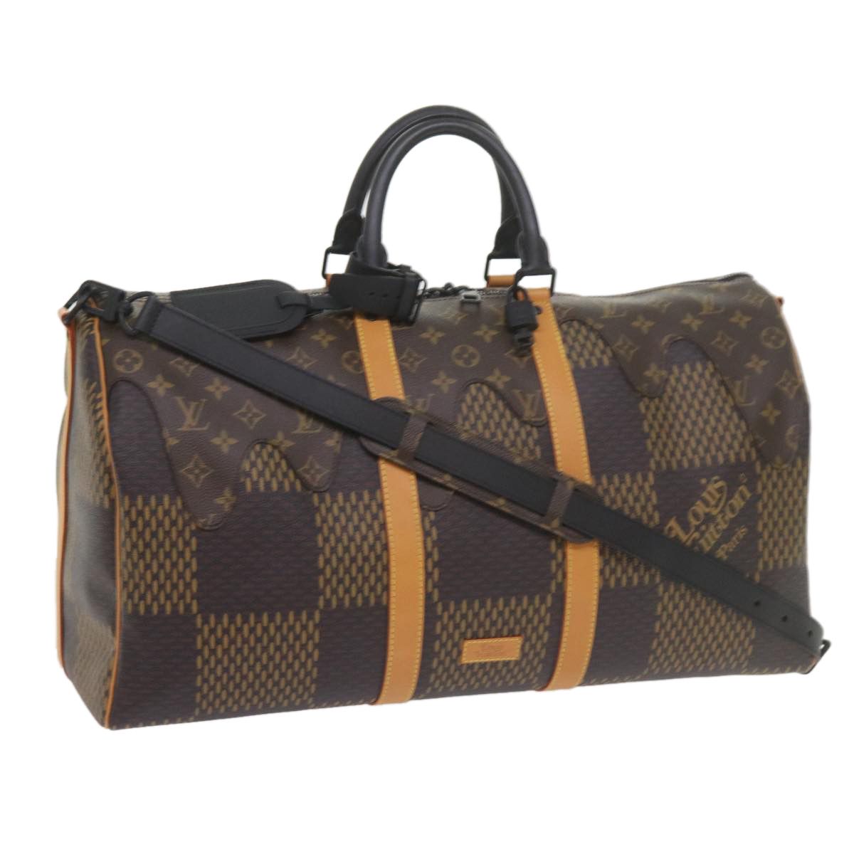Keepall Bandouliere 50 Brown Canvas Travel Bag (Pre-Owned)