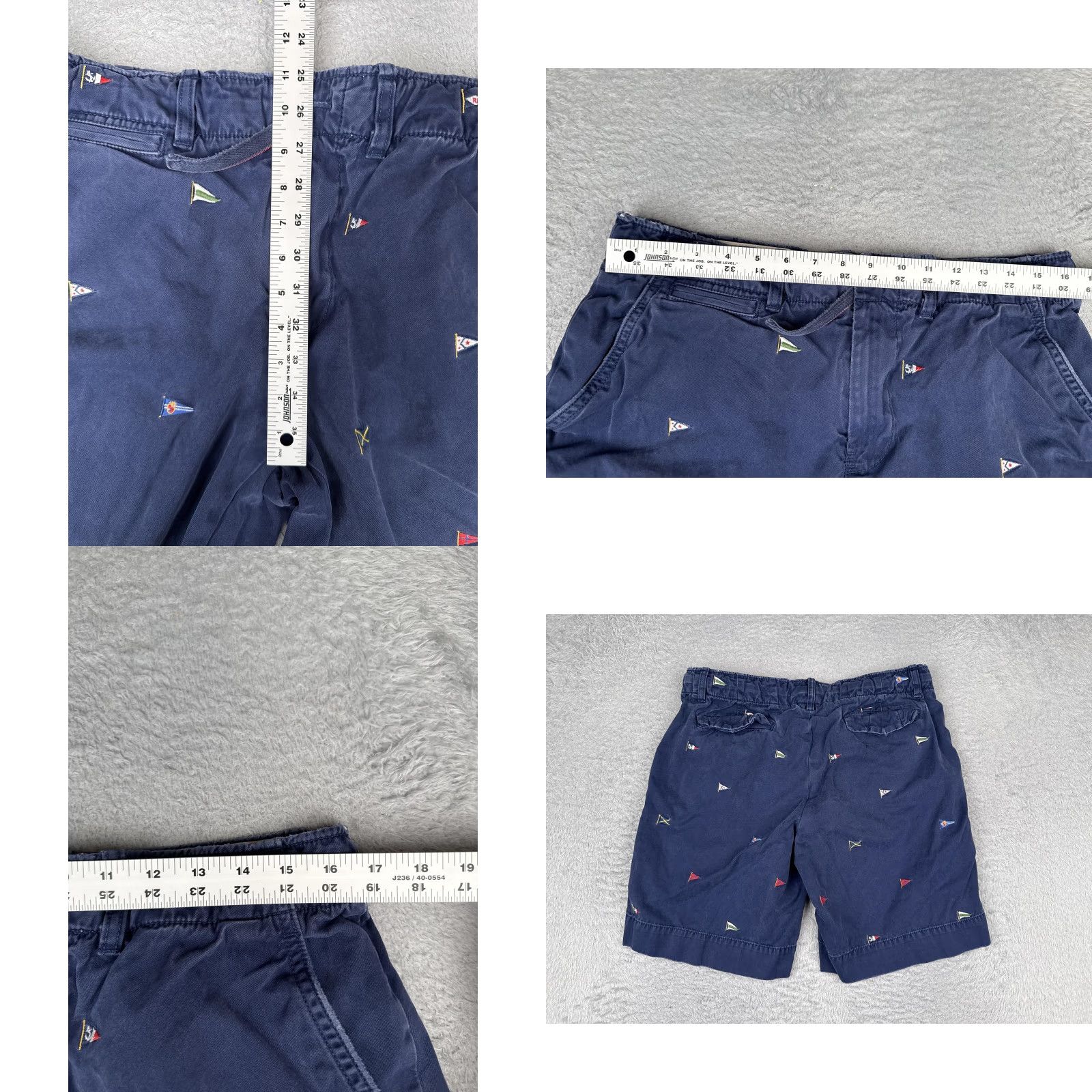 Polo Ralph Lauren Polo Ralph Lauren Shorts Men 33 Blue Chino Nautical Flags 10 Inseam Casual Beach Size US XS / EU 42 / 0 - 9 Thumbnail
