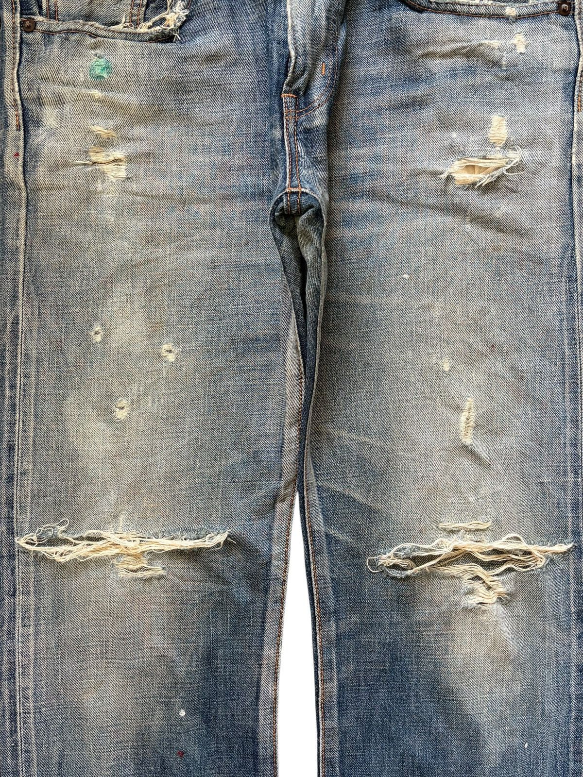 Edwin Vintage Edwin 502 Mud Wash Distressed Jeans Talon Zipper Size US 33 - 3 Thumbnail