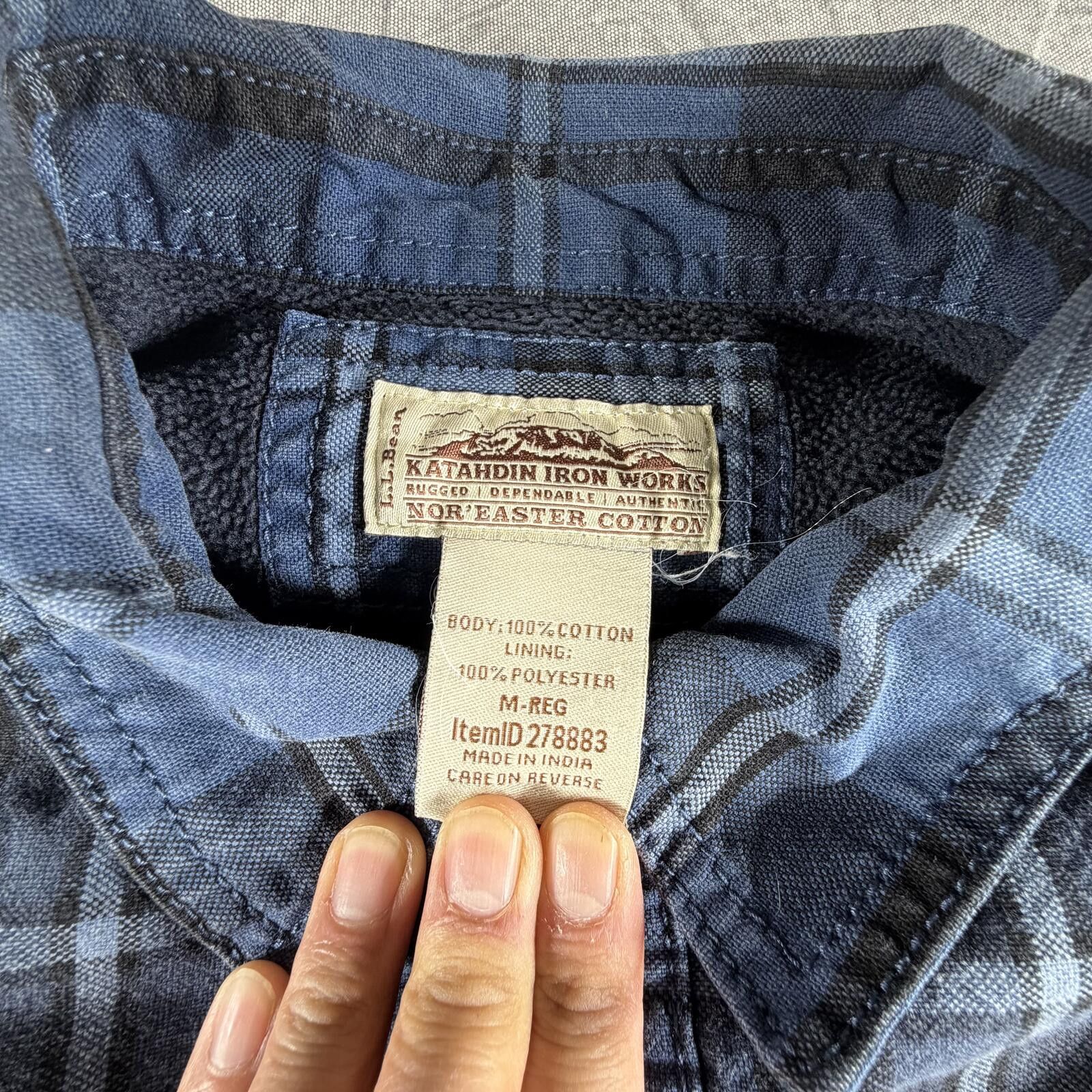 L.L. Bean L.L. Bean Jacket Men's M Blue Katahdin Iron Works Fleece Size US M / EU 48-50 / 2 - 2 Thumbnail