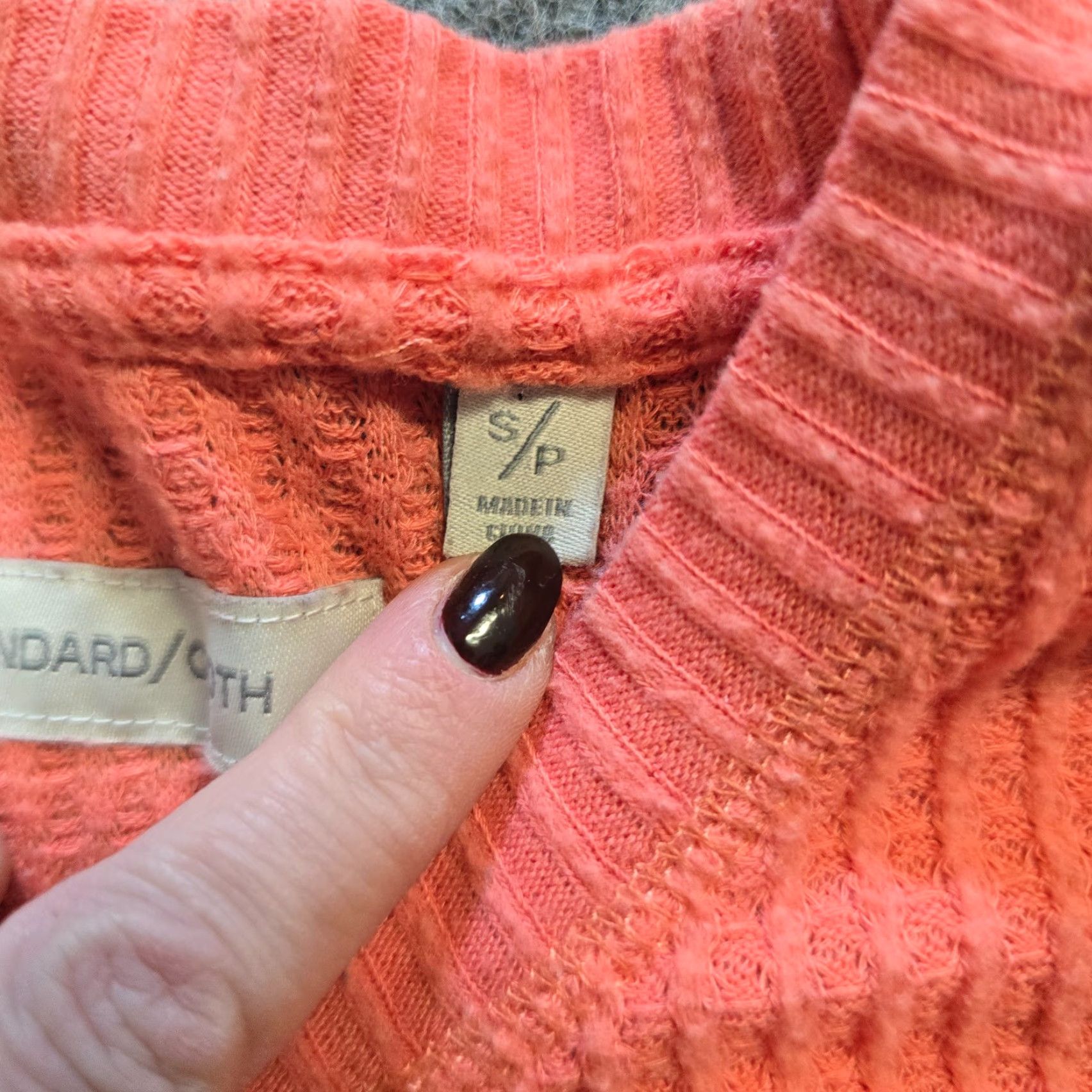CLOT Standard Cloth Top Womens Size Small Orange Thermal Waffle Knit Capsule Casual Size S / US 4 / IT 40 - 5 Thumbnail