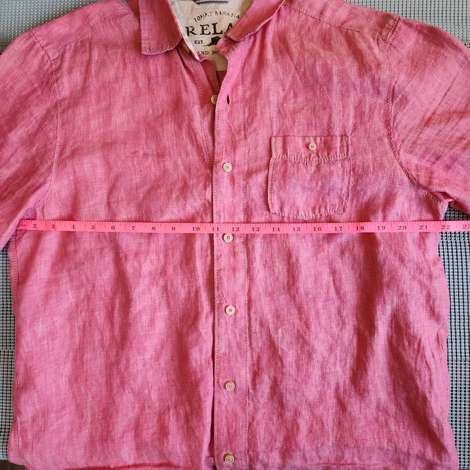 Tommy Bahama Tommy Bahama Linen Shirt Men's Medium Red Size US M / EU 48-50 / 2 - 4 Thumbnail