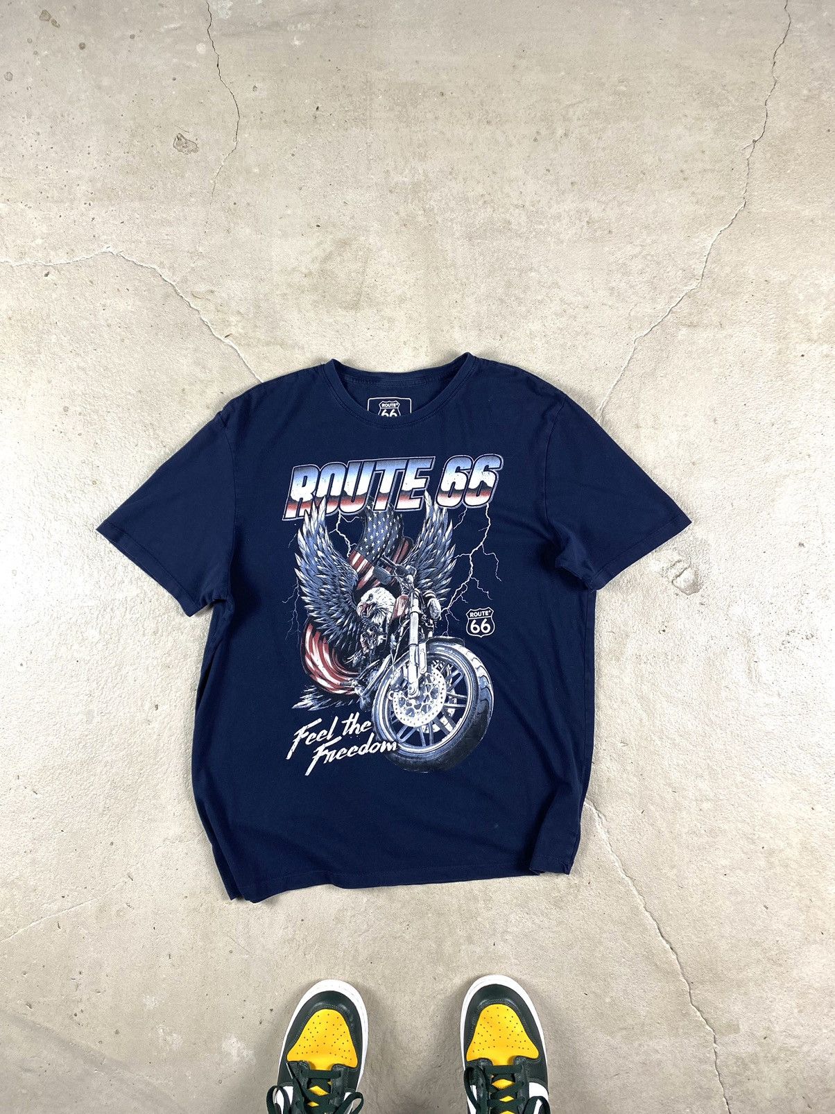 Harley Davidson Vintage Motorcycle Route 66 T Shirt Y2K Harley Davidson Size US L / EU 52-54 / 3 - 1 Thumbnail