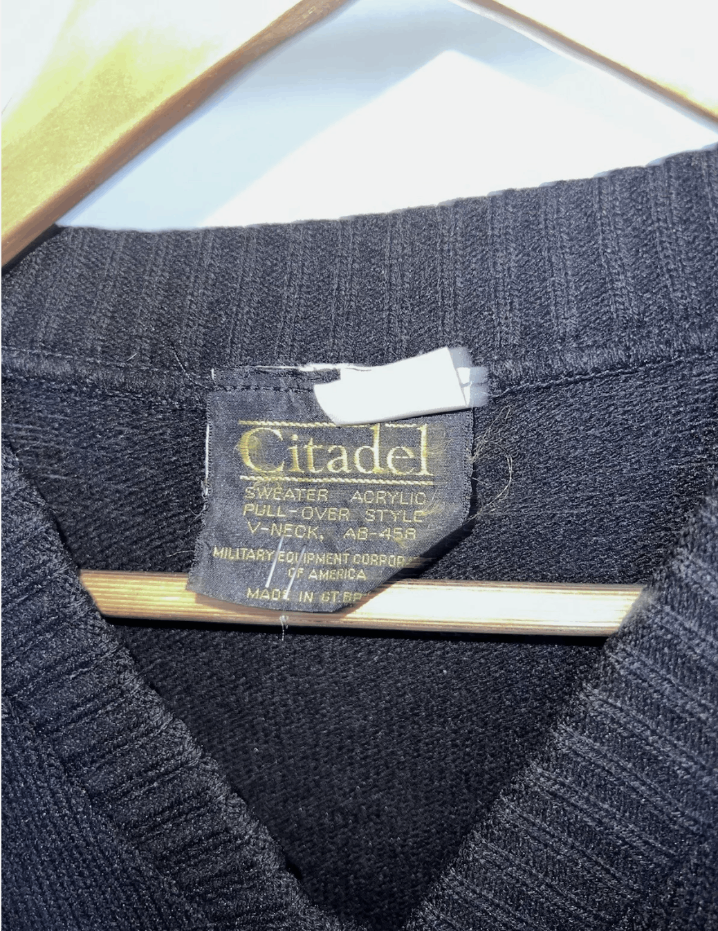 Other Vintage Citadel Mens Sweater Black Virgin Wool Knit large Size US L / EU 52-54 / 3 - 2 Thumbnail