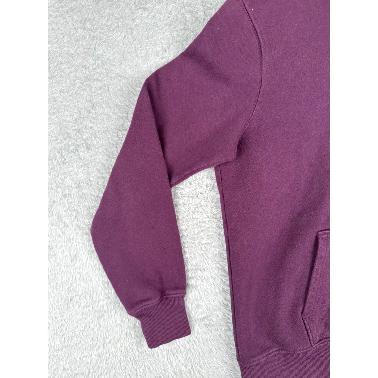 The North Face VINTAGE The North Face Hoodie Shirt Womens Medium Purple Pullover Pocket Cotton 90s Logo Mens Womens Boys Girls Size M / US 6-8 / IT 42-44 - 3 Thumbnail