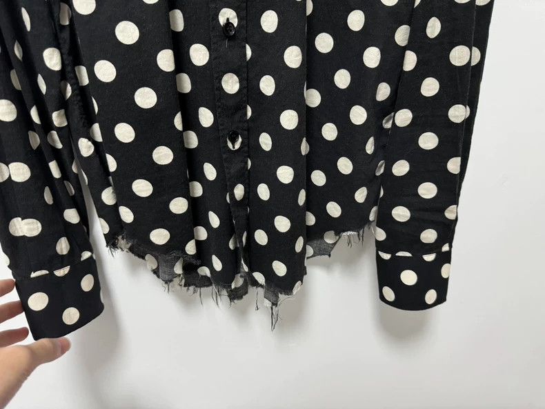 Yves Saint Laurent saint laurent size 38 16ss show black and white fringed po Size US M / EU 48-50 / 2 - 3 Thumbnail
