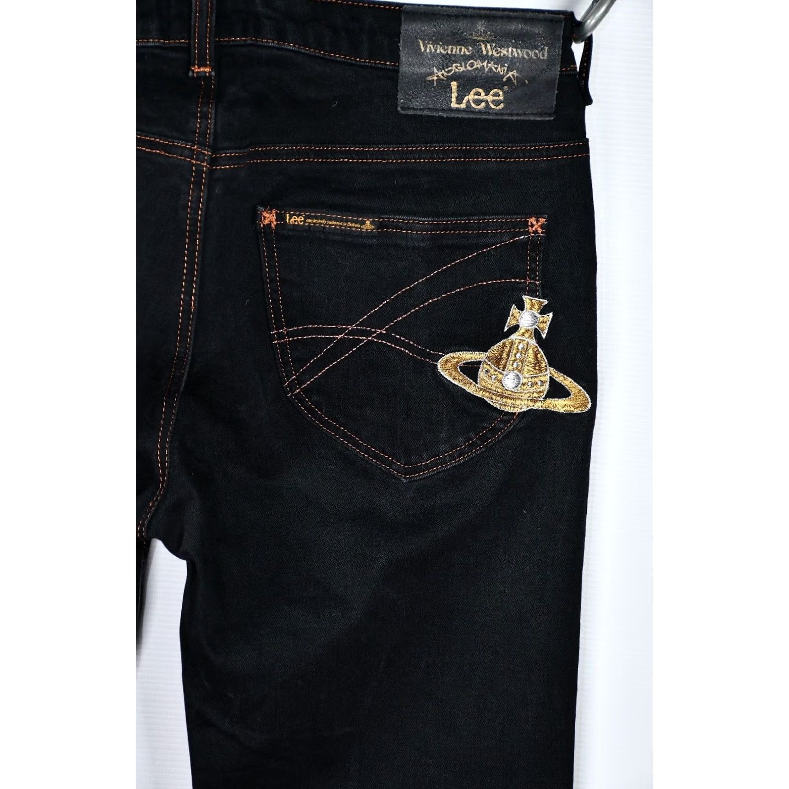 Vivienne Westwood VIVIENNE WESTWOOD x LEE Embroidered Logo Black Skinny Jeans W32 L33 Womens Womens Size 24" / US 00 / IT 34 - 6 Thumbnail