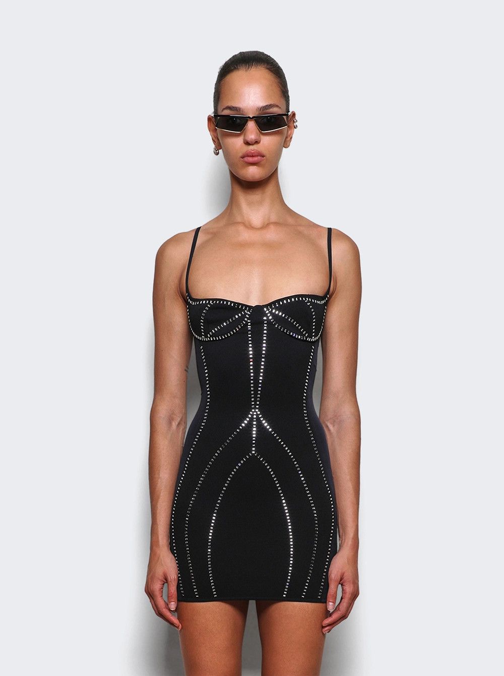 The Attico o1mle0526 Mini Dress in Black Size M / US 6-8 / IT 42-44 - 3 Thumbnail