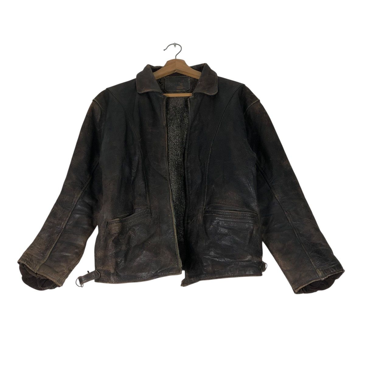 Aero Leathers 🔥TRUE VINTAGE 80’s LEATHER JACKET BLANKET RIDER HORSE Size US M / EU 48-50 / 2 - 1 Thumbnail