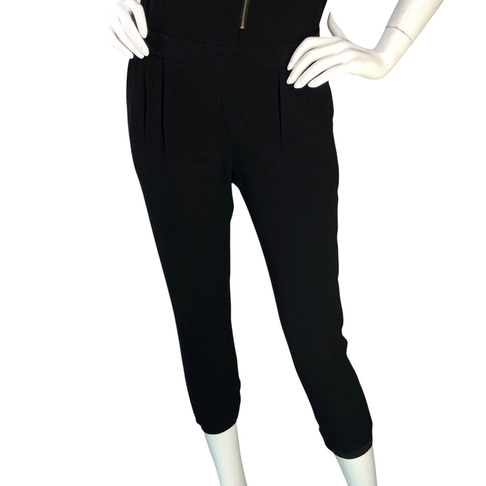 J.Crew J Crew Size 2P Jumpsuit Asymmetric Zip Viscose Crepe Cropped Size 26" / US 2 / IT 38 - 3 Thumbnail