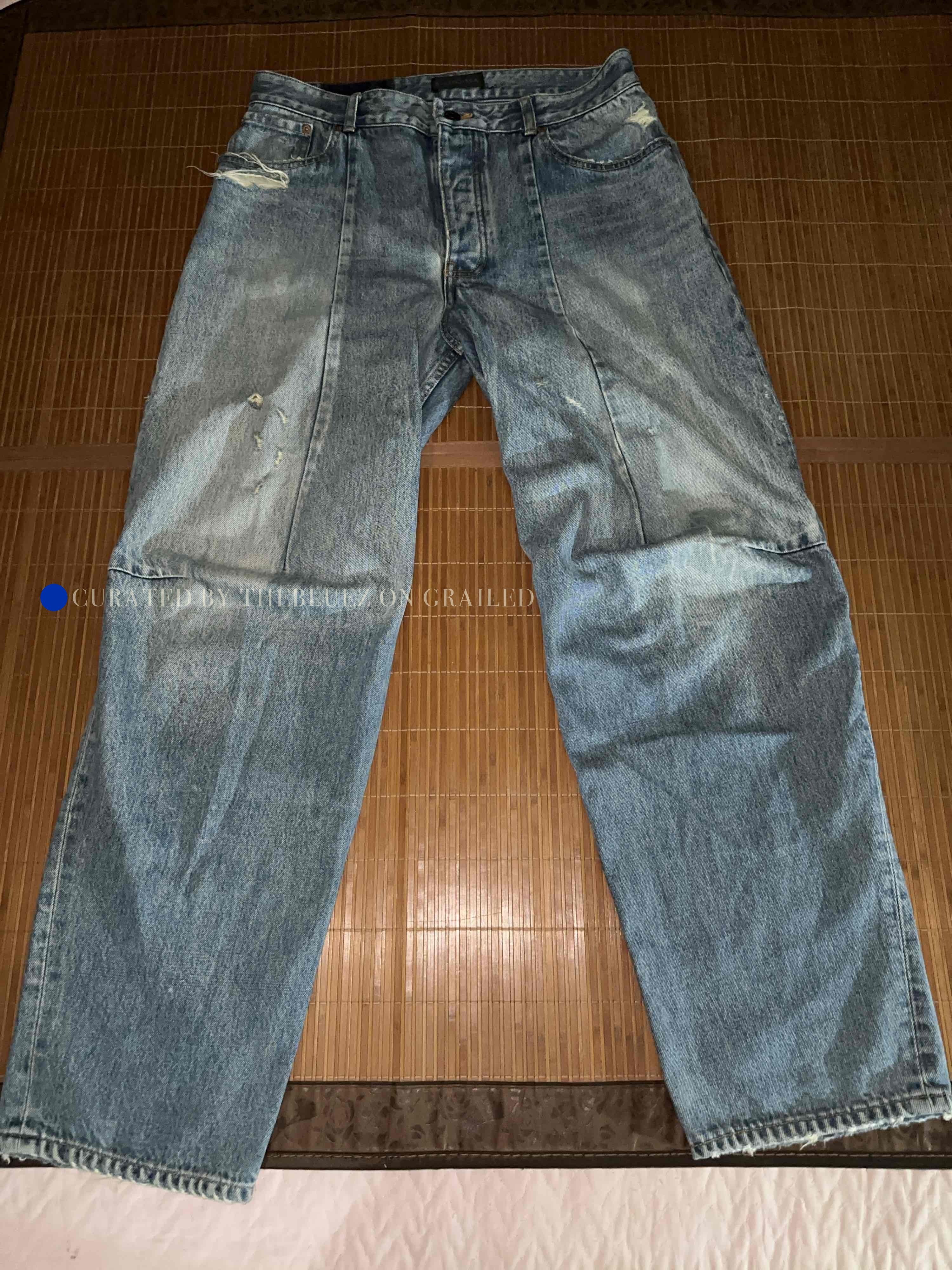 ポ*ス様 BALENCIAGA 21AW スラッシュドルーズフィットデニムパンツ